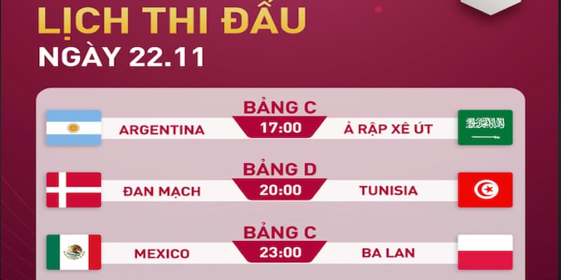 Cách sử dụng Lịch thi đấu World Cup