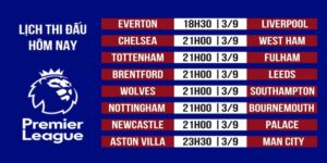 Lịch thi đấu bóng đá Ngoại hạng Anh