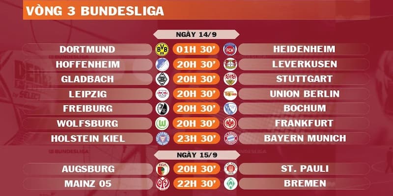 Làm thế nào để theo dõi Lịch thi đấu Bundesliga